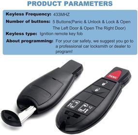 img 2 attached to 🔑 ECCPP Replacement Keyless Entry Remote Key Fob Dodge Series M3N5WY783X - Pack of 2 [Uncut]