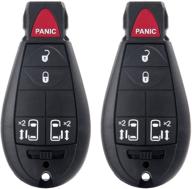 🔑 eccpp replacement keyless entry remote key fob dodge series m3n5wy783x - pack of 2 [uncut] logo