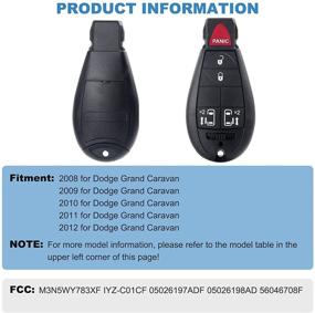 img 3 attached to 🔑 ECCPP Replacement Keyless Entry Remote Key Fob Dodge Series M3N5WY783X - Pack of 2 [Uncut]