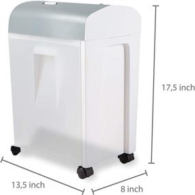 img 3 attached to 🔐 Zoomyo ZS-10E Document Shredder with Pullout Basket | Security Class P4 | Shreds Up to 10 Sheets of DIN A4 Paper | Also for CDs, DVDs, and Credit Cards | Home Office Shredder | White