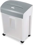 🔐 zoomyo zs-10e document shredder with pullout basket | security class p4 | shreds up to 10 sheets of din a4 paper | also for cds, dvds, and credit cards | home office shredder | white logo