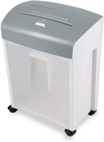 img 4 attached to 🔐 Zoomyo ZS-10E Document Shredder with Pullout Basket | Security Class P4 | Shreds Up to 10 Sheets of DIN A4 Paper | Also for CDs, DVDs, and Credit Cards | Home Office Shredder | White