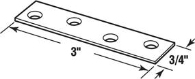 img 1 attached to Prime-Line Products U 9247 Zinc Mending Plates, 10-Pack of 3/4-Inch x 3-Inch Plates