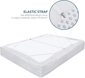img 2 attached to 🛏️ Full Size Box Spring Cover: Wrinkle-Resistant Wrap Around Elastic Bed Skirt for Easy On/Off & Durable Mattress Foundation Protection