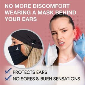 img 1 attached to 👩 Face Mask Headband with Button Attachments: Enhanced Ear Protection and Comfort for Nurses and Mask Wearers