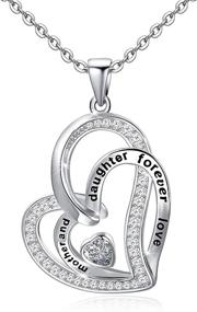 img 4 attached to 👩 S925 Sterling Silver Distance Mother Daughter Necklace: Double Heart Jewelry Gifts for Mom Daughter Wife Girls