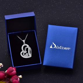 img 1 attached to 👩 S925 Sterling Silver Distance Mother Daughter Necklace: Double Heart Jewelry Gifts for Mom Daughter Wife Girls