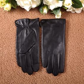 img 2 attached to 🧤 Top-rated Trendy Leather Winter Gloves for Sale