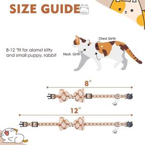 img 3 attached to 🐱 SCENEREAL Set of 2 Breakaway Cat Collars with Bells and Bow Ties - Cute Bowtie Cat Collar for Kittens, Puppies, and Cats