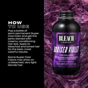 img 2 attached to 💜 BLEACH LONDON Bruised Violet Super Cool Color - Deep Dramatic Purple, Semi-Permanent Hair Dye