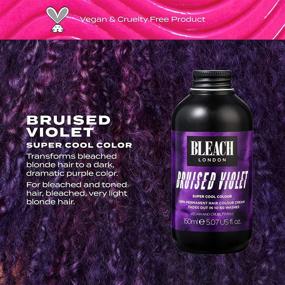 img 3 attached to 💜 BLEACH LONDON Bruised Violet Super Cool Color - Deep Dramatic Purple, Semi-Permanent Hair Dye