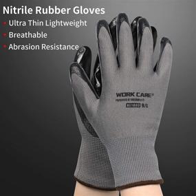 img 3 attached to WORKCARE Safety Nitrile Coating Breathable Occupational Health & Safety Products