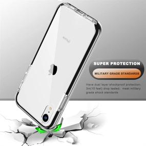 img 2 attached to COOLQO iPhone XR Case with 2 Tempered Glass Screen Protectors - Clear 360 Full Body 📱 Coverage, Hard PC and Soft Silicone TPU, 3in1 Heavy Duty Shockproof Defender Phone Protective Cover in Black