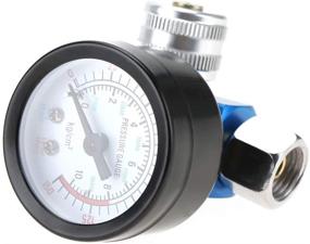 img 1 attached to 🔧 1/4 Inch Spray Paint Gun Air Pressure Regulator with Pressure Gauge - Pneumatic Tool Accessory
