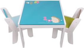 img 4 attached to 🪑 Labebe Wooden Activity Table Chair Set: Perfect Furniture for Toddlers and Kids, Ideal for Playtime, Learning, and Child's Bedroom Décor!