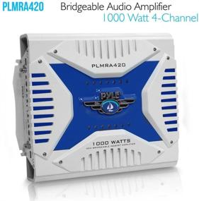 img 3 attached to 🔊 Upgraded Elite Series 1000W 4 Channel Bridgeable Amp - Pyle Hydra Marine Amplifier with Tri-Mode Configurability, Waterproof Design, MOSFET Power Supply, GAIN Level Controls, and RCA Stereo Input (PLMRA420)