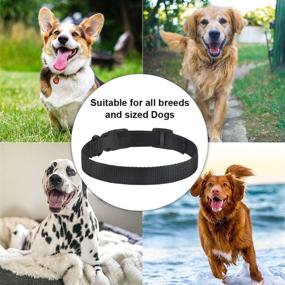 img 1 attached to 🐶 Adjustable and Durable Nylon Strap for Bark Collar and Training Shock Collar Receivers - 2 Pack Black Dog Collar Belts - Replacement Straps for Barking Collar Fence and Pet Collar Strap