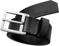 👔 classy and versatile: arcade leather belts padre black - ideal men's belts accessories logo