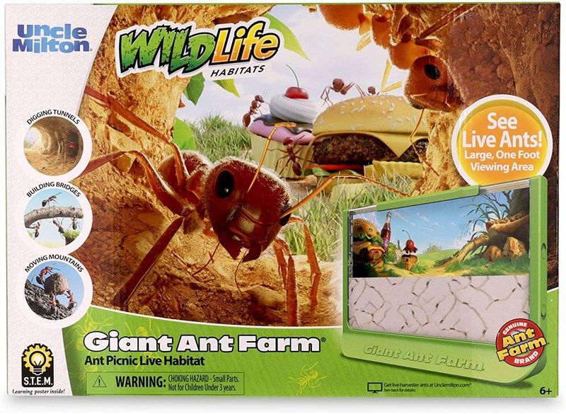 uncle milton giant ant farm 로고