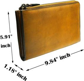 img 1 attached to Genuine Leather Wristlets Wallets: Stylish Men's Handbag Accessories