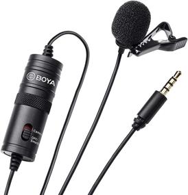 img 3 attached to 🎙️ BOYA by-M1 Clip-On Microphone - Black, Compatible with DSLR Camera, Smartphone, Camcorder, and Audio Recorders