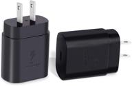 🔌 kaimenglong 2 packs 25w usb-c super fast charging wall charger type c wall plug adapter block - iphone 13/12/13 pro max/13 mini/samsung galaxy s21/s21 ultra/s20/s10/note20/10 (black) logo