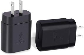 img 4 attached to 🔌 KAIMENGLONG 2 Packs 25W USB-C Super Fast Charging Wall Charger Type C Wall Plug Adapter Block - iPhone 13/12/13 Pro Max/13 Mini/Samsung Galaxy S21/S21 Ultra/S20/S10/Note20/10 (Black)