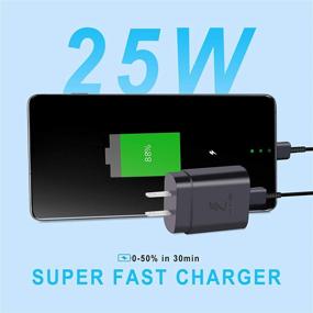 img 2 attached to 🔌 KAIMENGLONG 2 Packs 25W USB-C Super Fast Charging Wall Charger Type C Wall Plug Adapter Block - iPhone 13/12/13 Pro Max/13 Mini/Samsung Galaxy S21/S21 Ultra/S20/S10/Note20/10 (Black)