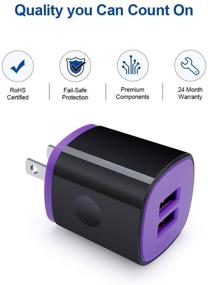 img 3 attached to Micro USB Charger Set: Charger Plug, Dual USB Wall Charger with 2 Pack Micro USB Cable Android Charger Cord - Compatible for Samsung Galaxy J7V J8, J7 Crown/Prime/Star/Sky Pro/Refine, S7 S6 Plus/Edge/Active