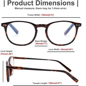 img 3 attached to 👓 Karsaer Retro Blue Light Blocking Reading Glasses for Women and Men: TR90 Lightweight Frame, Anti-Glare, and Eyestrain Relief for Computer Users