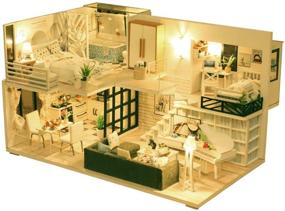 img 4 attached to 🏠 Wooden Furniture Set for Miniature Dollhouse with Realistic Movement