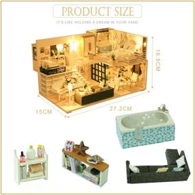 img 3 attached to 🏠 Wooden Furniture Set for Miniature Dollhouse with Realistic Movement