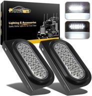 🚚 partsam 6" waterproof oval led truck trailer light kit with mounting brackets logo