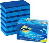 🧽 scrubit kitchen scrub sponges (12 pack, blue) - non-scratch dishwashing sponge for cleaning dishes, pots and pans logo