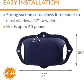 img 3 attached to 🐱 Convenient and Cozy: K&amp;H Pet Products EZ Mount Window Pod Kitty Sill 27 X 20 Inches