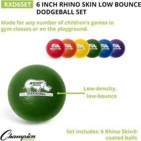 img 3 attached to 🔴 Enhance Your Dodgeball Game with Champion Sports Rhino Skin Low Bounce Dodgeball Sets in Diverse Colors and Styles