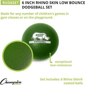 img 2 attached to 🔴 Enhance Your Dodgeball Game with Champion Sports Rhino Skin Low Bounce Dodgeball Sets in Diverse Colors and Styles