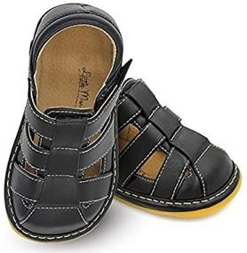 img 1 attached to 👟 Little Maes Boutique: Adjustable Boys' Sandals with Squeaky Soles - Perfect for Playtime!