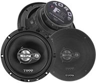 toro tech f6 car speaker set - high-quality 6.5 inch coaxial speakers, 120w max power, 3-way design, ferro fluid tweeters, 4 ohm, sold as pair logo