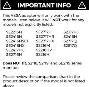 img 3 attached to 🖥️ Enhance Your Dell Monitor Setup with HumanCentric VESA Mount Adapter: SE2416HX, SE2717HX, SE2717H, S2216M, S2216H, SE2716H, SE2216H, S2817Q, SE2417HG, S2316M, S2316H, SE2416H, SE2717HR, and More