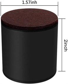 img 1 attached to 2 Inch Bed Risers, Solid Steel Furniture Risers, Additional Height or Storage, Floor and Surface Protection, Heavy-Duty Table, Chair, Desk or Sofa Riser (Round, Black)