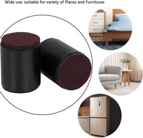 img 3 attached to 2 Inch Bed Risers, Solid Steel Furniture Risers, Additional Height or Storage, Floor and Surface Protection, Heavy-Duty Table, Chair, Desk or Sofa Riser (Round, Black)