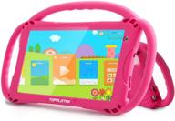 📱 32gb kids tablet with wifi, android os, pre-installed educational apps, youtube, netflix, parental control, kid-proof case, handles, lanyard - rosered1 логотип