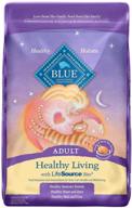 🐈 chicken & brown rice adult natural dry cat food by blue buffalo: promoting healthy living logo
