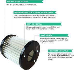 img 2 attached to 🔍 High-Quality Crucial Vacuum Replacement Filter - Compatible with Dirt Devil Part # 1LV1110000 - Fits Dirt Devil Models F22, F26, M084590, M085850, M085855, UD40000 - Bulk Package (1 Pack)