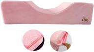 💖 розовая подушка для шеи с наращиванием ресниц с пенной обложкой - подушка для поддержки закрепления ресниц в салоне красоты для улучшенного сна и защиты шеи (20x8x4.7 дюйма) логотип