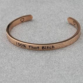 img 3 attached to 👑 Empower Your Inner Queen with CHOORO 100% That Bitch Bracelet: Express Your Boss Babe Persona with Custom Feminist Phrases!