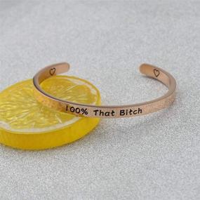 img 1 attached to 👑 Empower Your Inner Queen with CHOORO 100% That Bitch Bracelet: Express Your Boss Babe Persona with Custom Feminist Phrases!