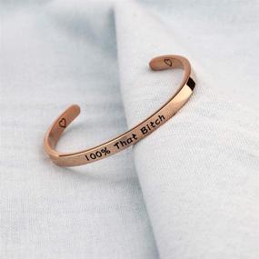 img 2 attached to 👑 Empower Your Inner Queen with CHOORO 100% That Bitch Bracelet: Express Your Boss Babe Persona with Custom Feminist Phrases!
