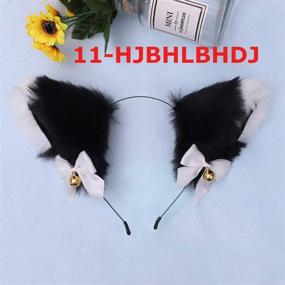 img 3 attached to Faylay Cosplay Girl Plush Furry Cat Ears Headband Accessory for Cam Girl Parties